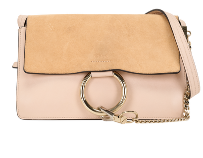 Small Faye, &pound;320, Handbags, Beige/Pink, Leather/Suede, Front view